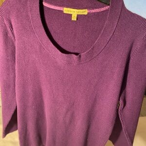 Carolyn Taylor Rich Plum Crew Neck Sweater